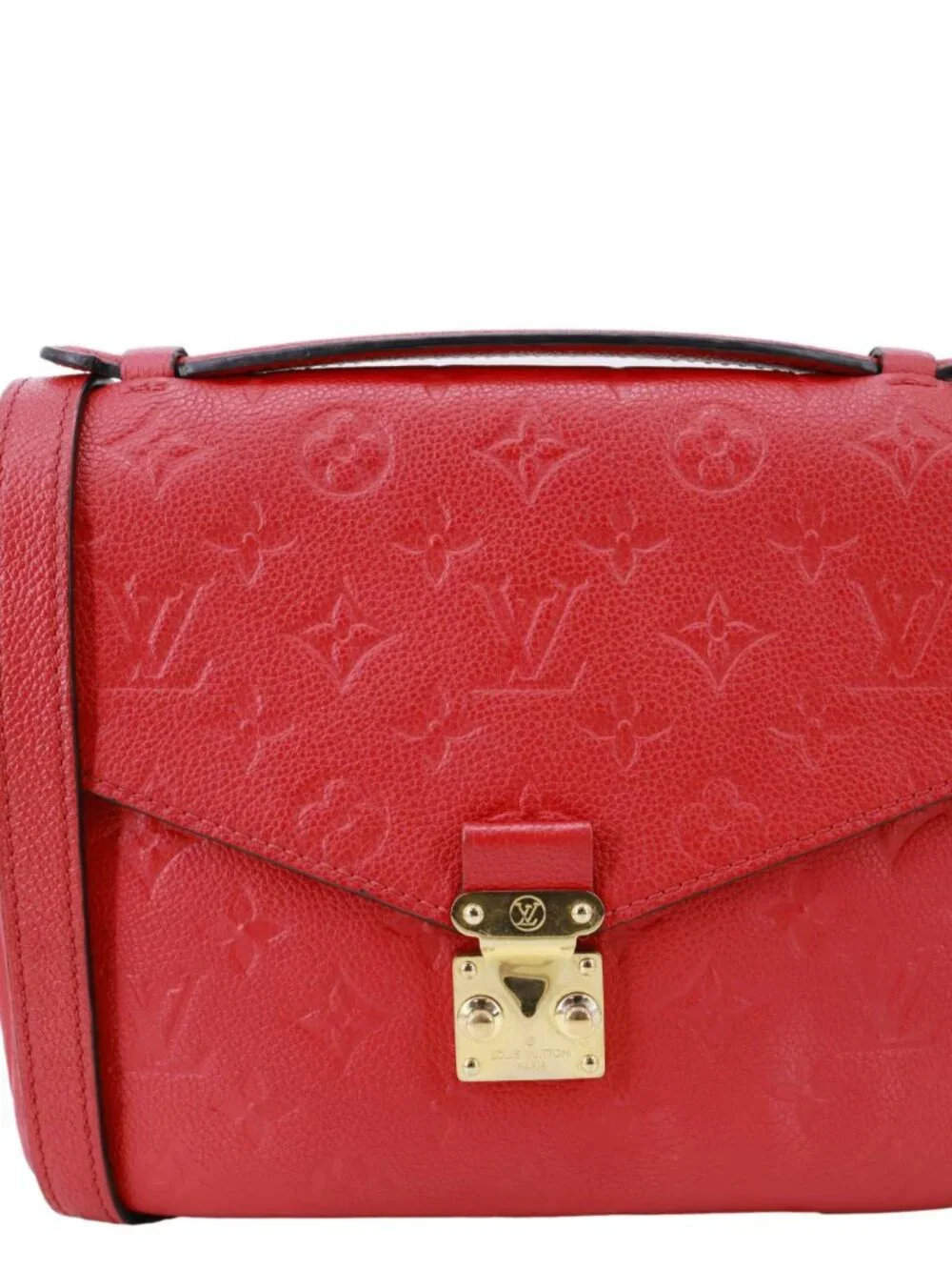Louis Vuitton Metis Pochette Empreinte Leather Crossbody Bag Red